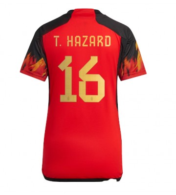 Belgien Thorgan Hazard #16 Hemmatröja Dam VM 2022 Kortärmad